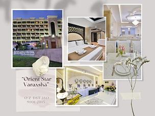 Гостиница «Orient Star Varaxsha» сертифицирована по стандарту O‘z DSt ISO 9001:2015