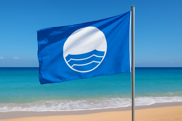 Что означает голубой флаг на пляже?