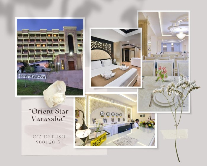 Гостиница «Orient Star Varaxsha» сертифицирована по стандарту O‘z DSt ISO 9001:2015