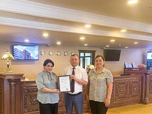 В Ташкенте сертифицирована очередная гостиница по стандарту O‘z DSt ISO 9001:2015
